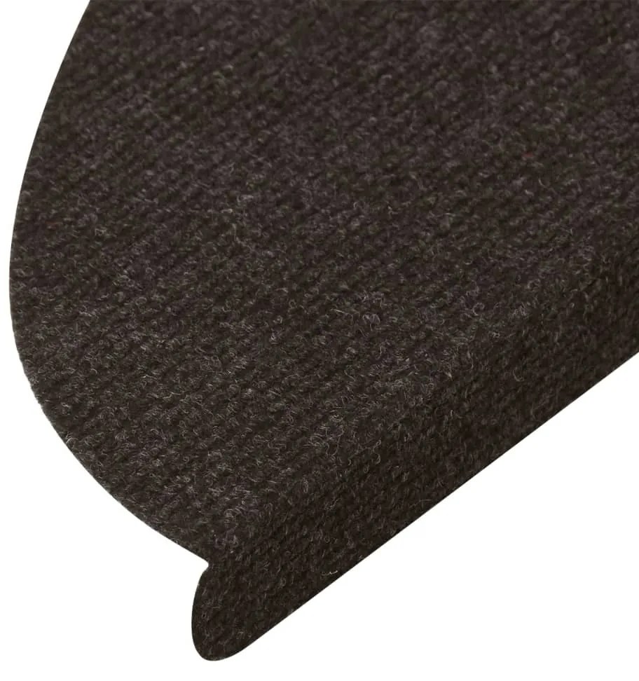 10 db fekete öntapadó lépcsőszőnyeg 65 x 22,5 x 3,5 cm