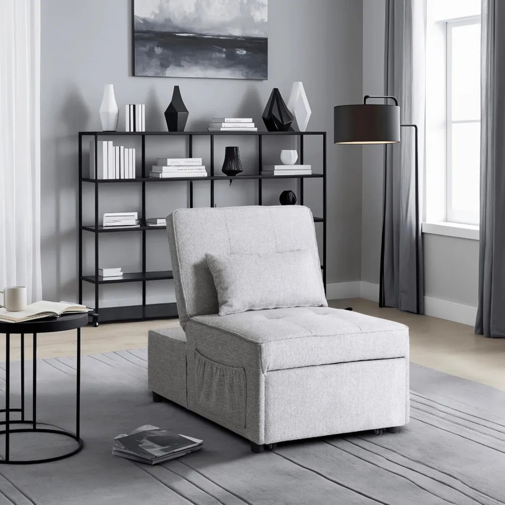 Ágyazható Fotel Szürke Színben. IBERIS 67 cm