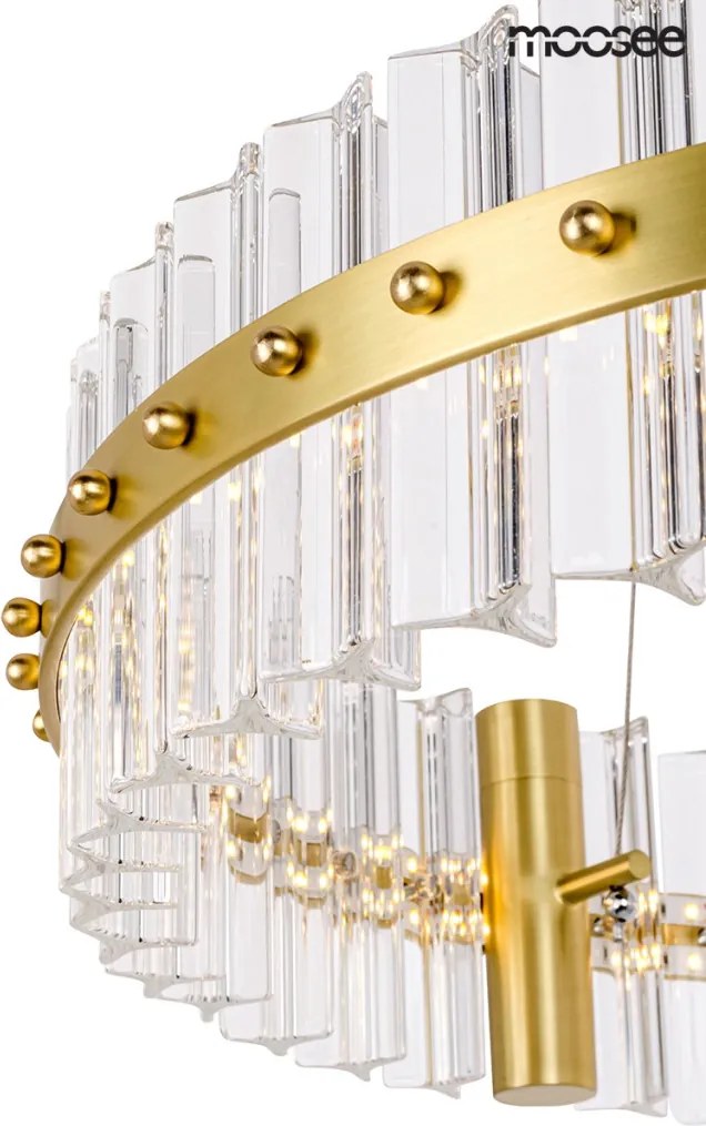 KING HOME MSE010100165 SATURNUS Kristály Függesztett Lámpa Arany LED IP20