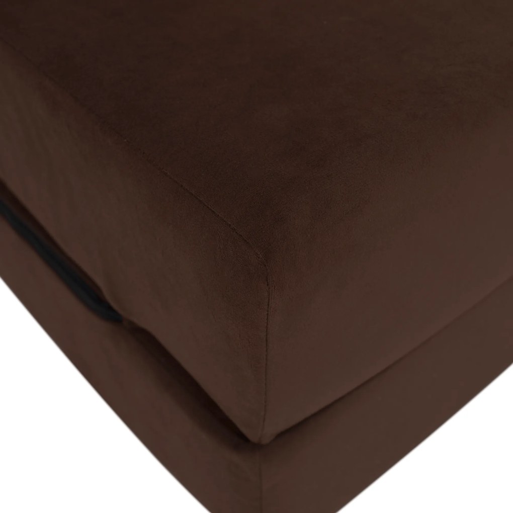 Összecsukható matrac/fotel, 2v1, barna, PELOS