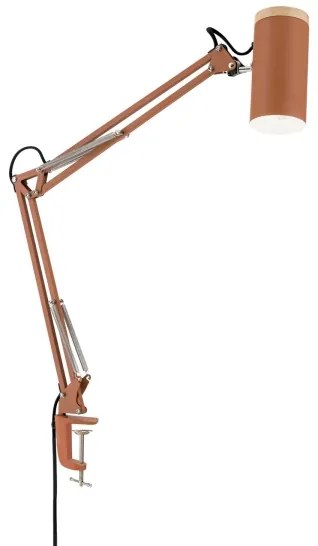 Orion - GILI csíptetős asztali lámpa 1xE27/40W/230V, téglavörös