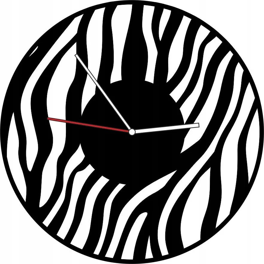 Fém Falióra 40cm Fekete Zebra