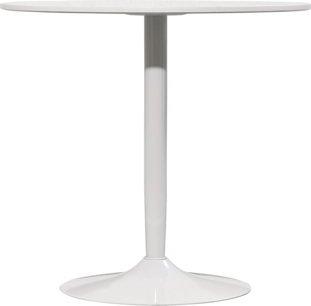 HOMCOM Kerek Étkezőasztal, Modern Étkezőasztal 2 Személyre, Bárasztal Acél Alappal, Csúszásmentes Lábpihentető, Kávézóasztal a Nappaliba, Ø80 x 75 cm,