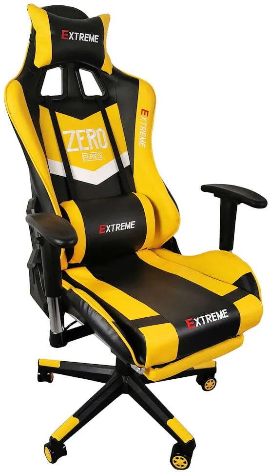 Extreme ZERO Gamer szék nyak-és derékpárnával - fekete-sárga