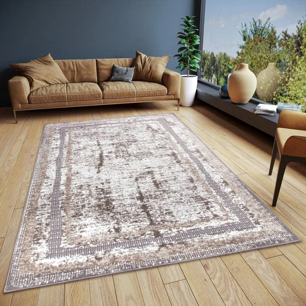 Bézs-ezüstszínű szőnyeg 200x280 cm Shine Classic – Hanse Home