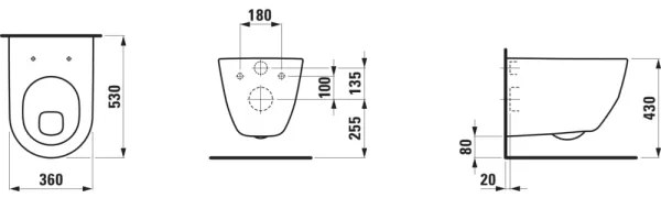 LAUFEN H8209590000001 - Fali WC PRO kerámia/fehér