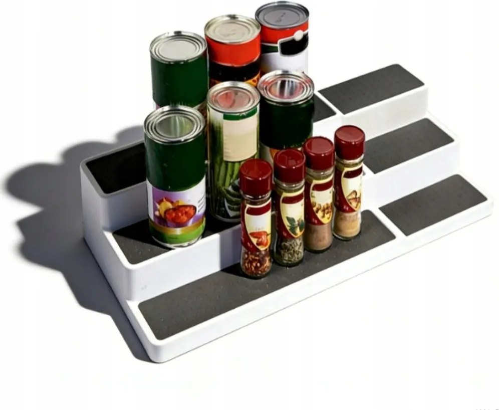 Konyhai Polc 3 Szintes Emeletes Fűszertartó Befőttes Üvegek