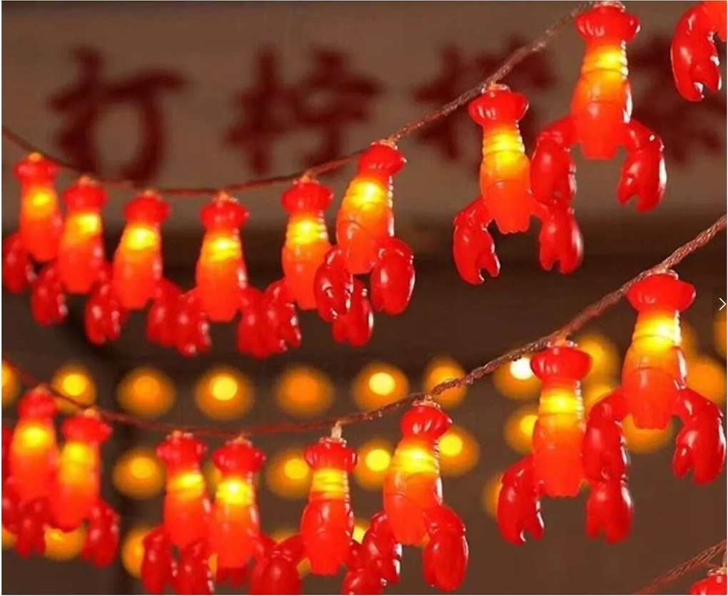 LED-es hangulatvilágítás 160cm Piros Rákok