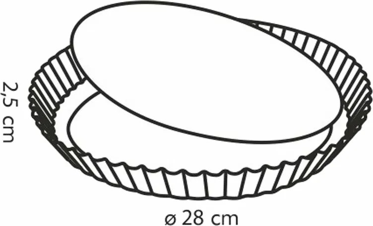 Tescoma DELÍCIA tortaforma hullámos oldallappal slecsatolható alappal 28 cm