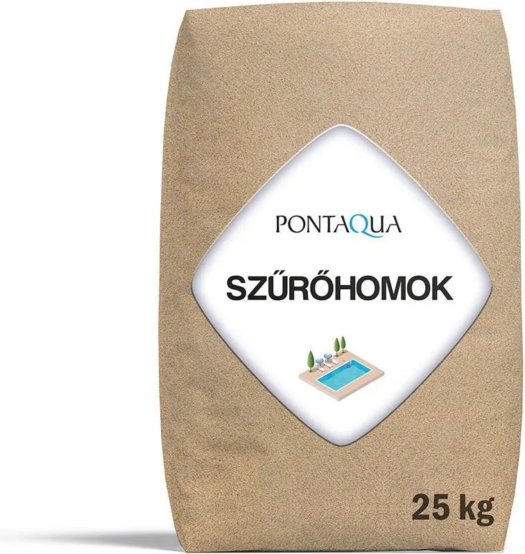 Kvarchomok homokszűrős vízforgatóhoz 0,4 - 0,8 mm, 25kg