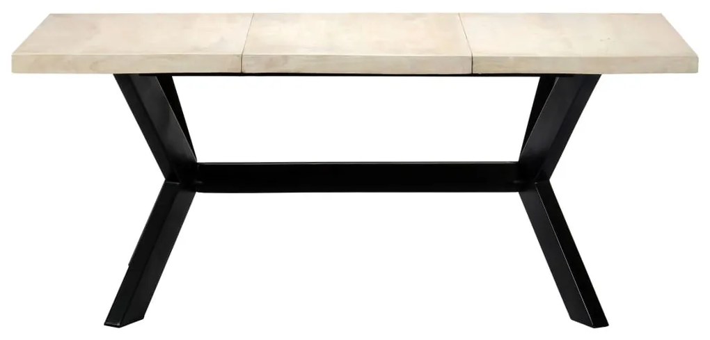 Fehér tömör mangófa étkezőasztal 180 x 90 x 75 cm