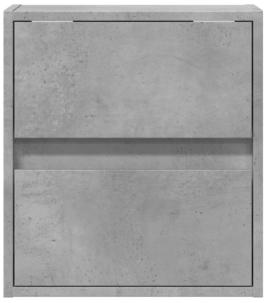 betonszürke falra szerelhető TV-szekrény LED-del 41x31x45 cm
