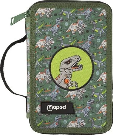 Tolltartó, töltött, 2 emeletes, cipzáras, MAPED, dinoszaurusz (IMA967409)