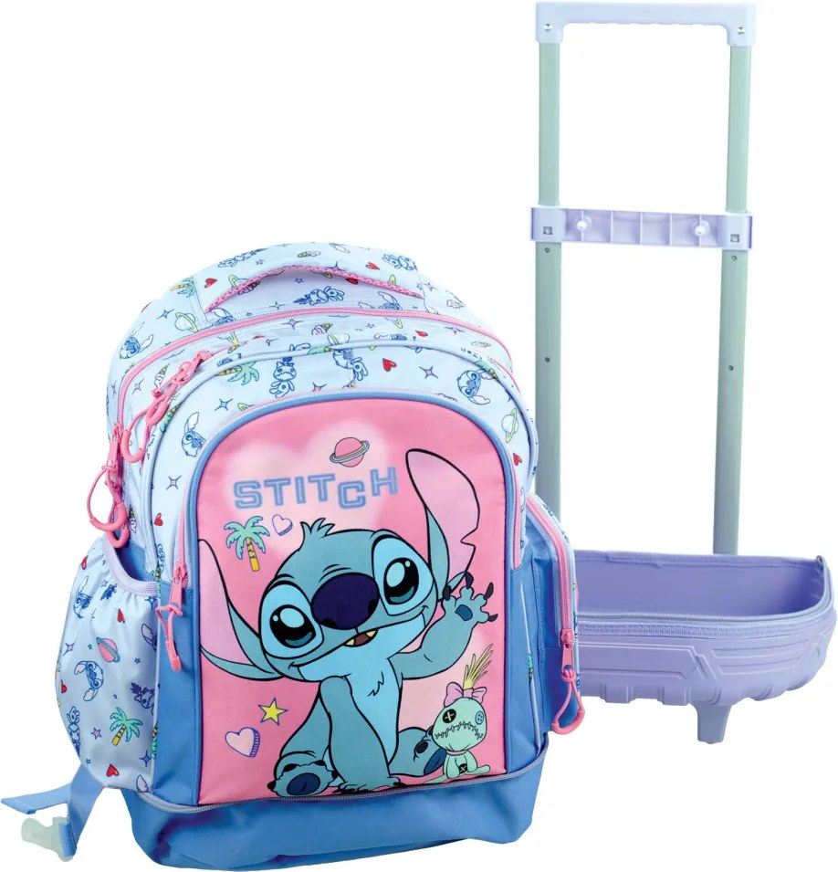Disney Lilo és Stitch, A csillagkutya Scrapbook prémium gurulós iskolatáska, táska 46 cm