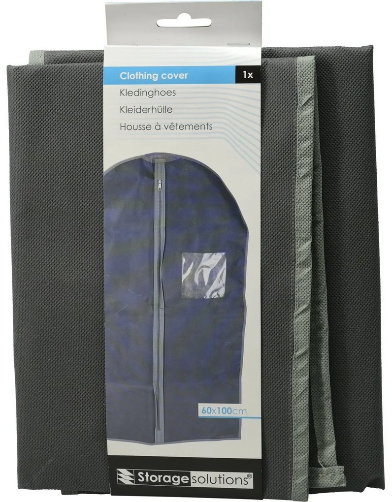 Tárolási megoldások Öltönyhuzat 60 x 100 cm, sötétszürke