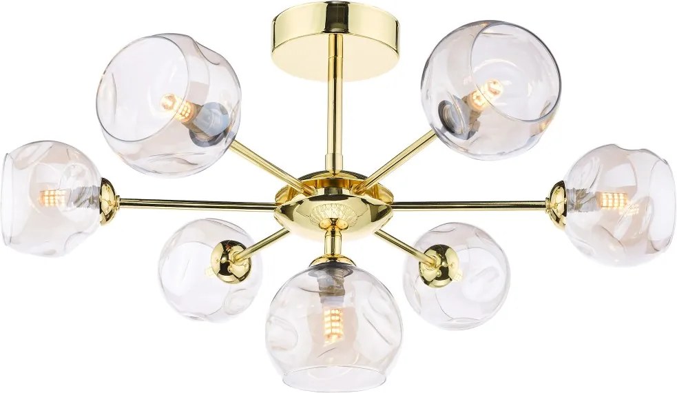 Dar Lighting glamour modern mennyezeti lámpa cohen pezsgő csiszolt arany darcoh3435-16