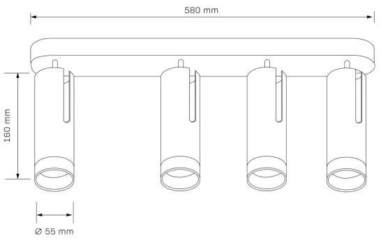 Spotlámpa FADO 4xGU10/10W/230V fehér