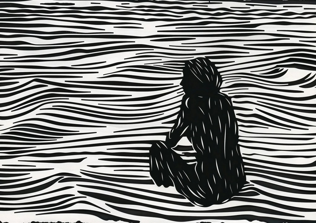 Poszter 59,4x42cm Összetett Fluid vonalak