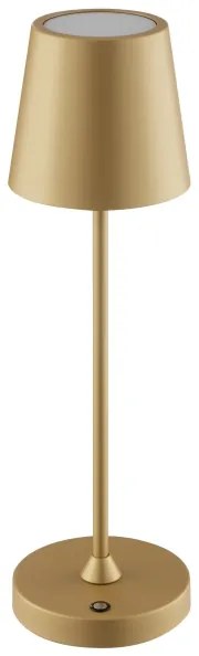 Brilliant - LED fényerőszabályozható, tölthető, érintésvezérlésű asztali lámpa ELORA LED/2,5W/5V 2700K IP44 arany