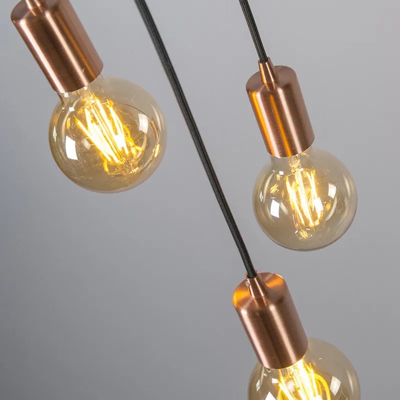 Art Deco függőlámpa réz 3-lámpás - Facil