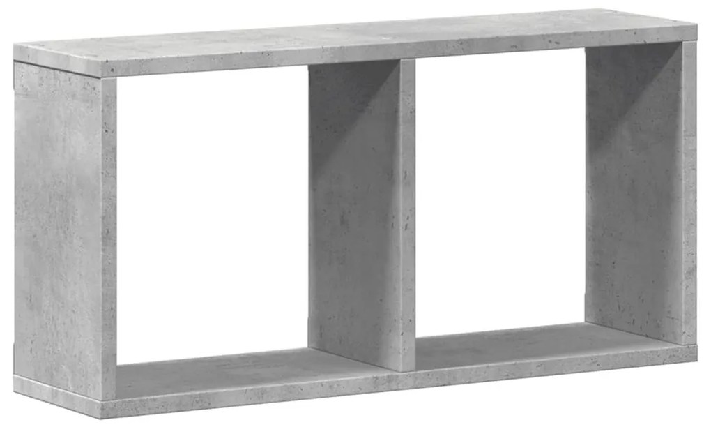 betonszürke szerelt fa faliszekrény 60 x 16 x 30 cm