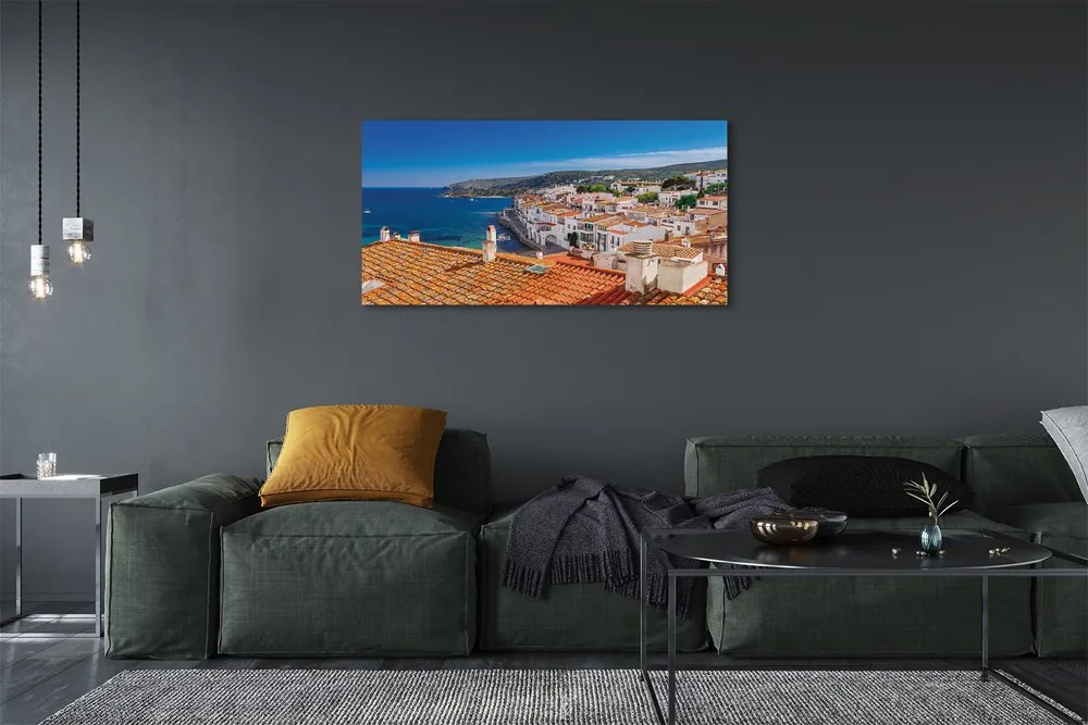 Canvas képek Spanyolország Város hegyek tenger 100x50 cm