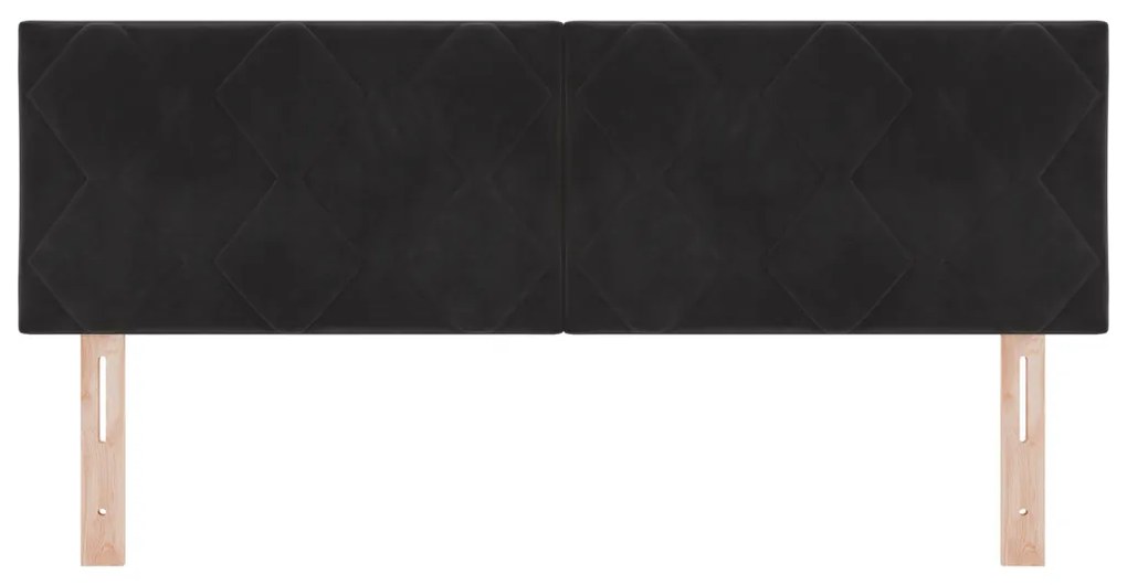 LED Fejtámla Gyémánt Blokkok Dizájn Fekete 160 cm Velvet