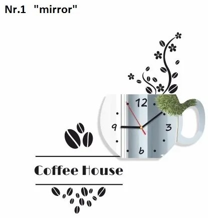 Dekoratív konyhai óra Coffee House