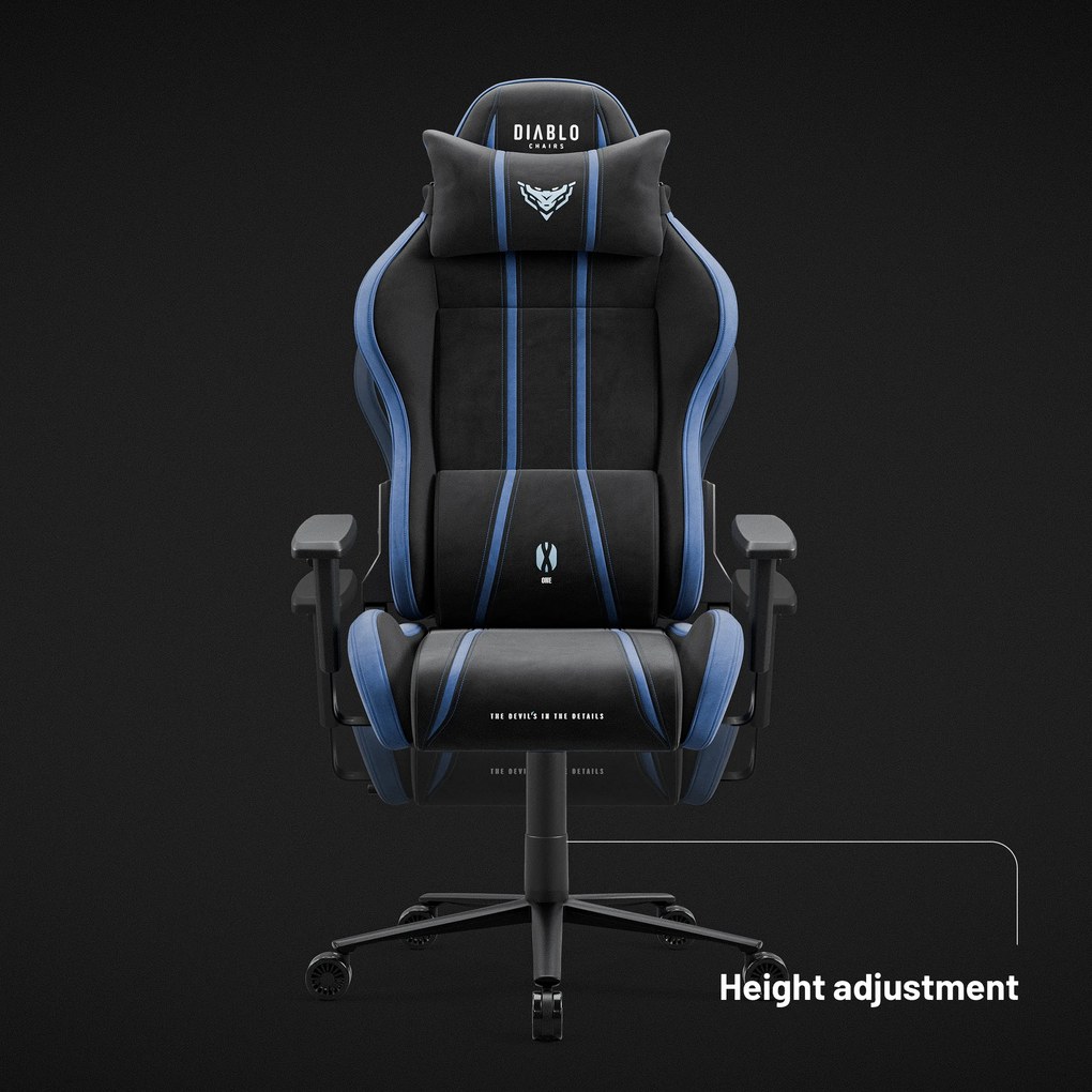 Gamer szék szövet Normal Size, fekete-kék: Diablo X-One 2.0 Night Blue