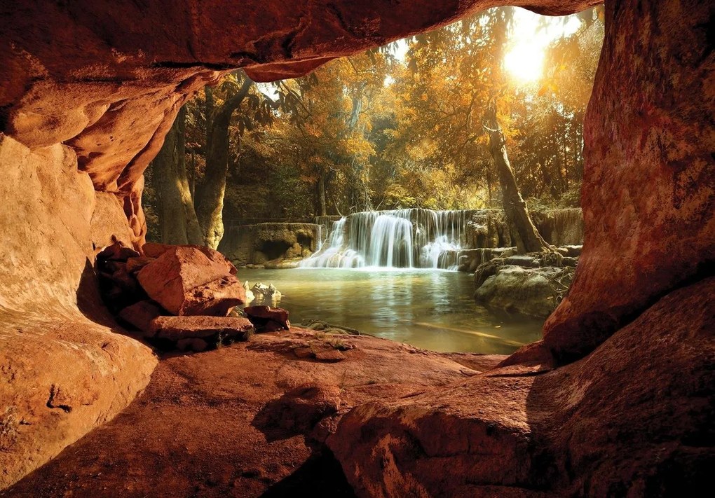 Fotótapéta vízesés víz fotótapéta fák 254 x