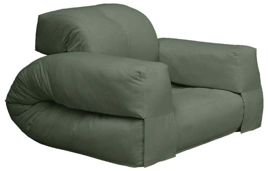 Hippo Olive Green zöld kinyitható fotel - Karup Design