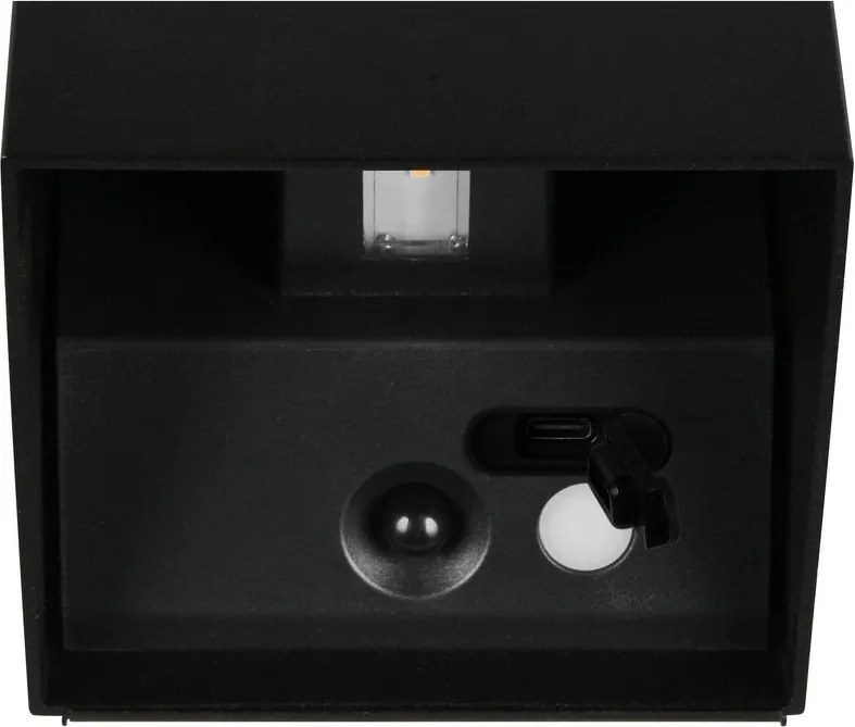 USB LED fali kültéri lámpa mozgásérzékelővel (magasság 10 cm) Genie – Reality