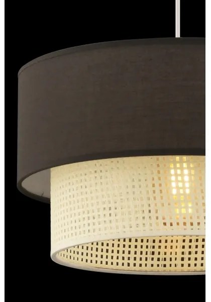 Kábeles függőlámpa ECHO 1xE27/60W/230V barna/krémszínű