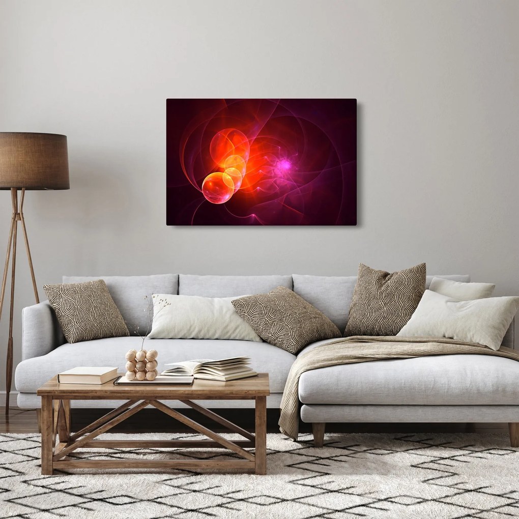 Modern rózsaszín absztrakció képe (90x60 cm)