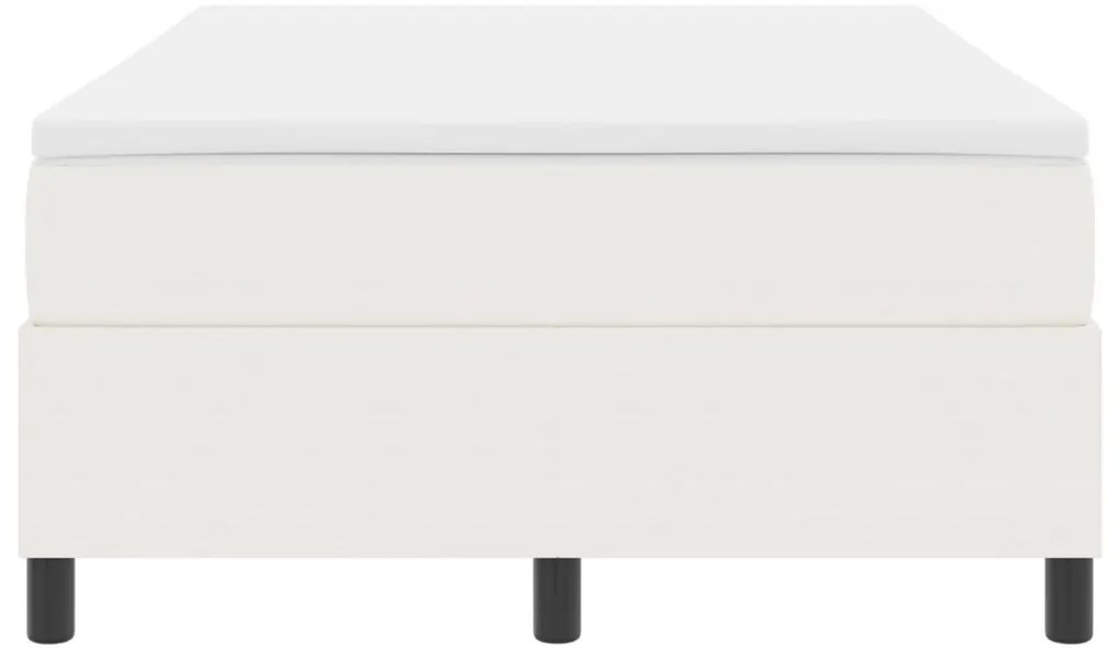 Boxspring Ágy krémszínű matraccal 120x200 cm kordbársony szövetből