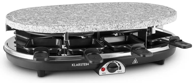 Klarstein Steaklette, raclette grill, 1500 W, gránitlappal, 8 személyre