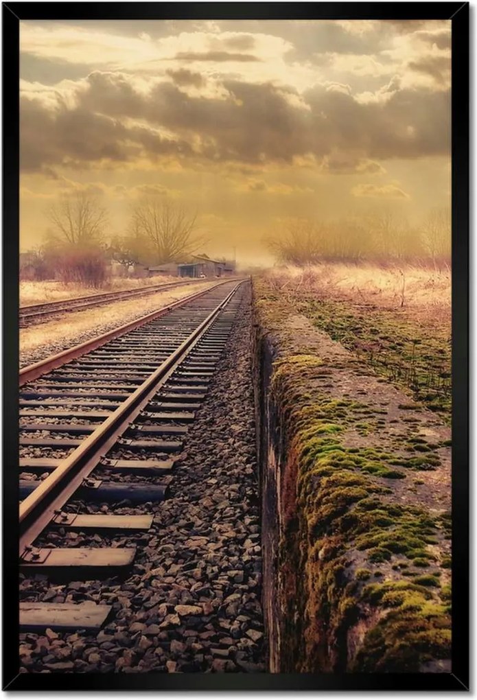 Poszterek keretben 40x60 Vasút Vonatok Sínek