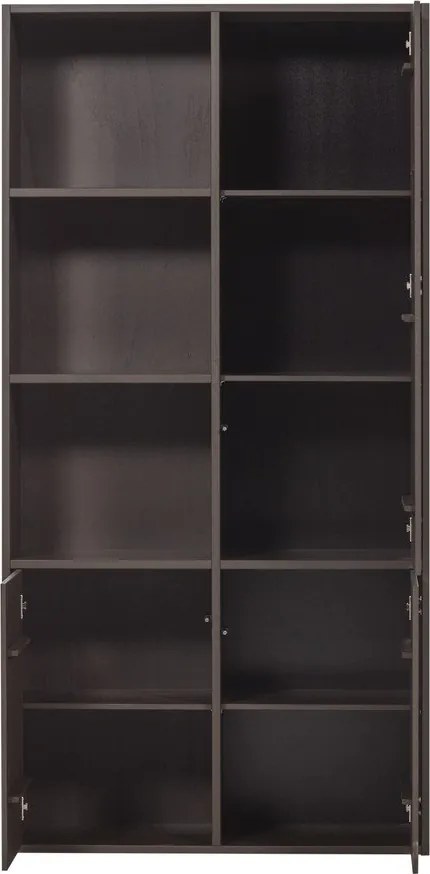 Sötétbarna borovi fenyő moduláris szekrény 108x215 cm Meggy – WOOOD