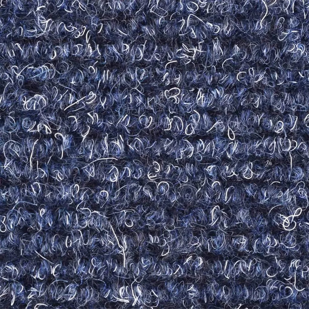 15 db öntapadós lépcsőszőnyeg, kék, félkör alakú, 56 x 17 x 3 cm