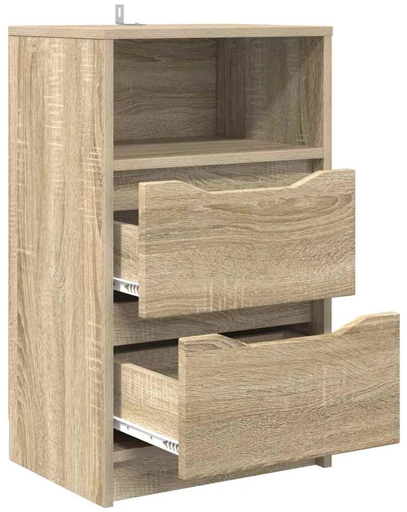vidaXL Éjjeliszekrények 2 pcs Sonoma tölgy 40 x 30 x 467 cm Faanyag