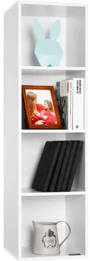 Casaria® Skylar könyvespolc 106x30x30 cm - fehér