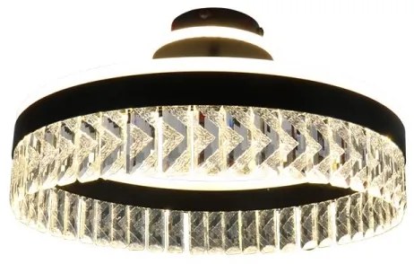 LED Dimmelhető felületre szerelhető csillár LED/75W/230V 3000-6500K fekete + távirányítás