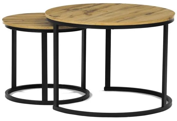 Dohányzóasztal 70 × 70 × 51 cm, MDF, vadtölgy OAK