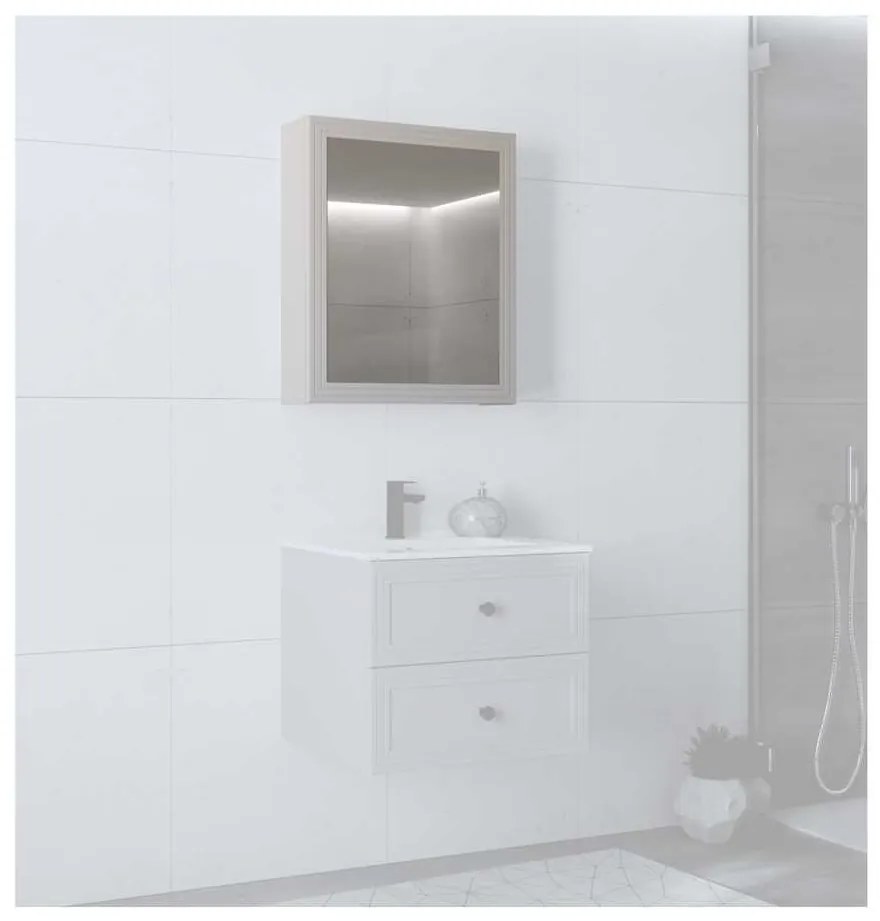 Bondi tükrös fali szekrény 60 cm, krém