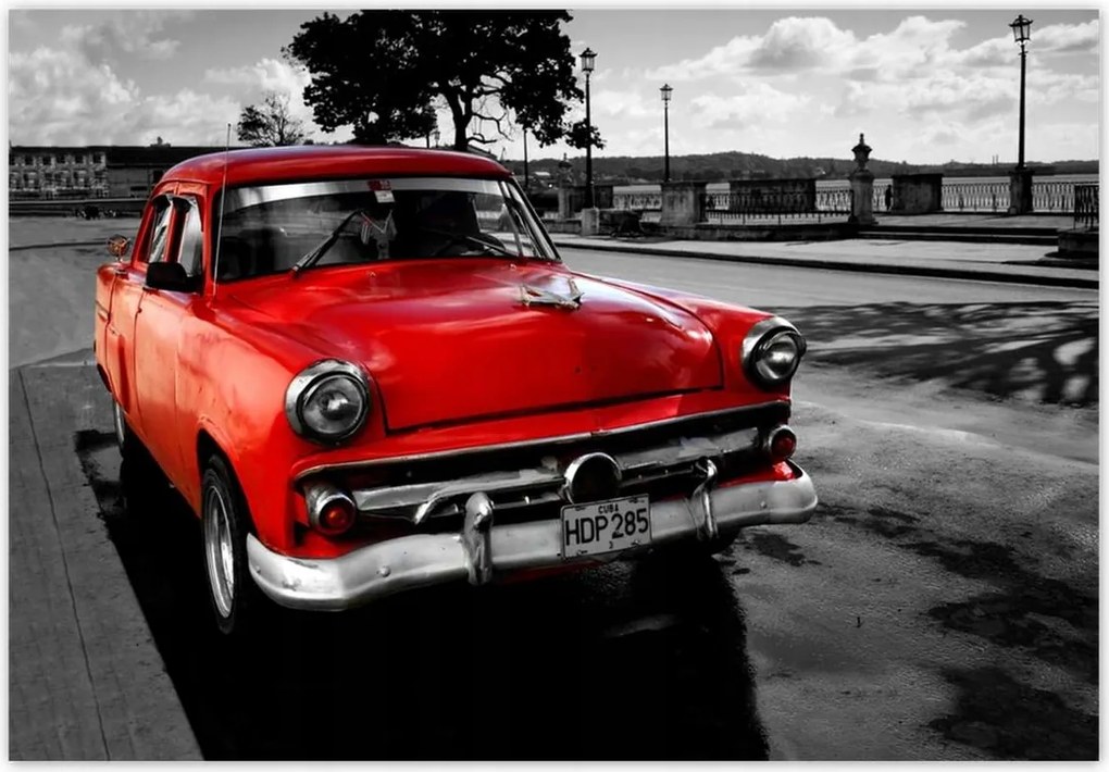 Fotótapéták 368x254 Kubai piros autó