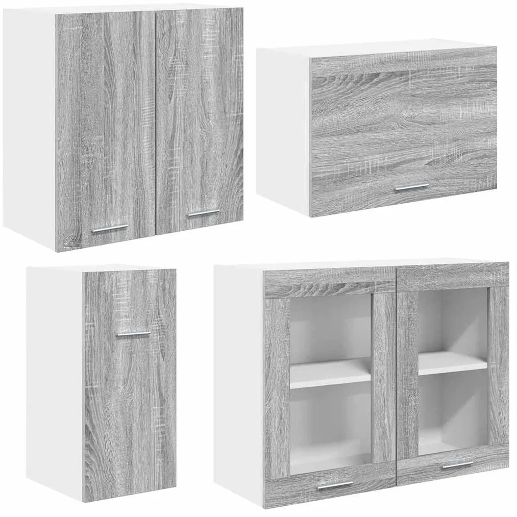 Konyhaszekrény garnitúra fiókkal Lyon 8 pcs Szürke Sonoma