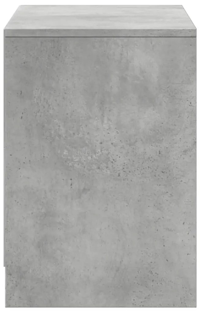 betonszürke szerelt fa TV-szekrény LED-ekkel 100 x 34 x 50 cm