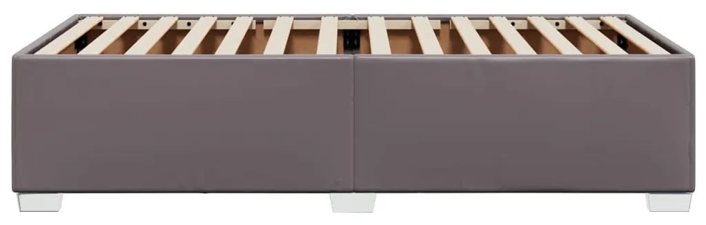 szürke műbőr ágykeret 80 x 200 cm