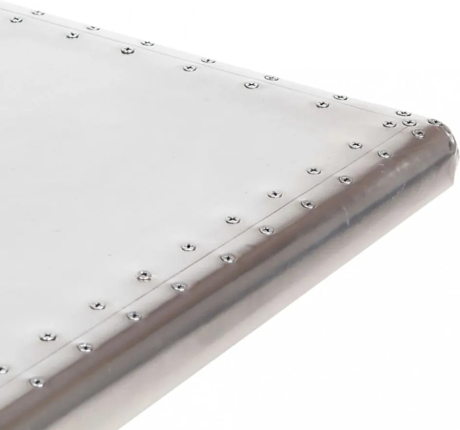 ezüstszínű fém repülős asztal 112 x 50 x 76 cm