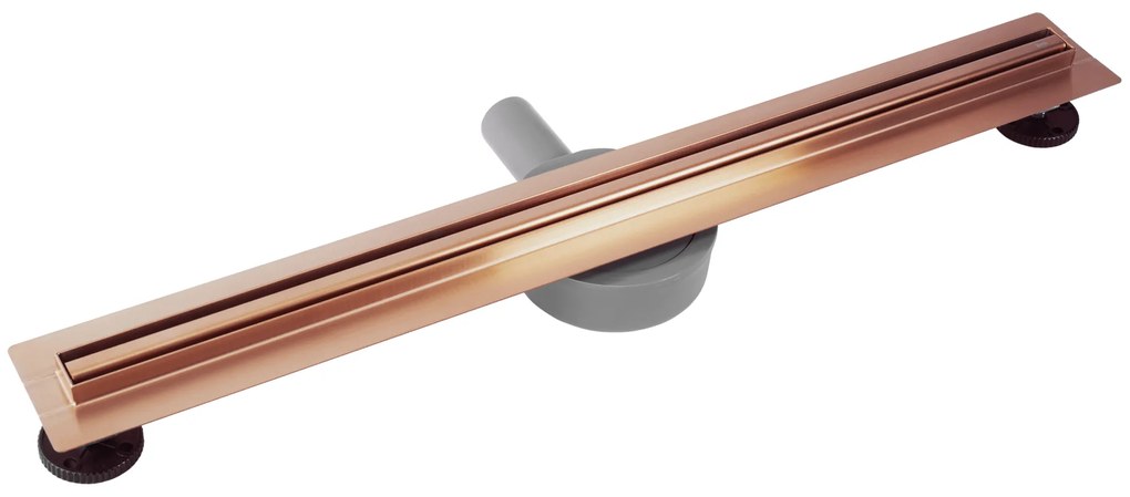Rea Neox Pro Slim, zuhanylefolyó 90 cm, 360 fokban forgó szifonnal, rézmatt, REA-G4808